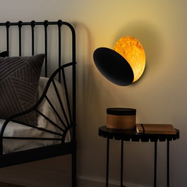 Opviq Lámpara de pared negra y cobre